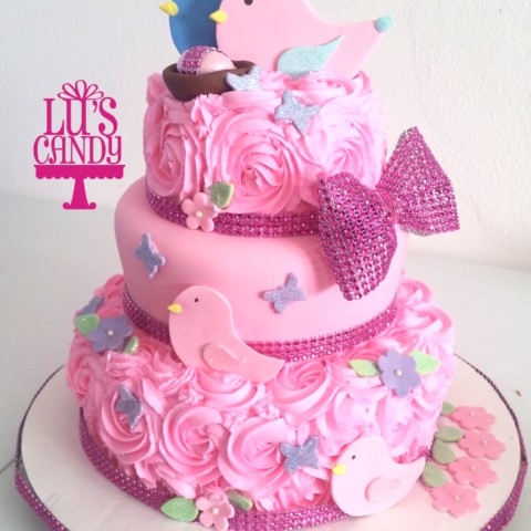 Pink Birdie Cake